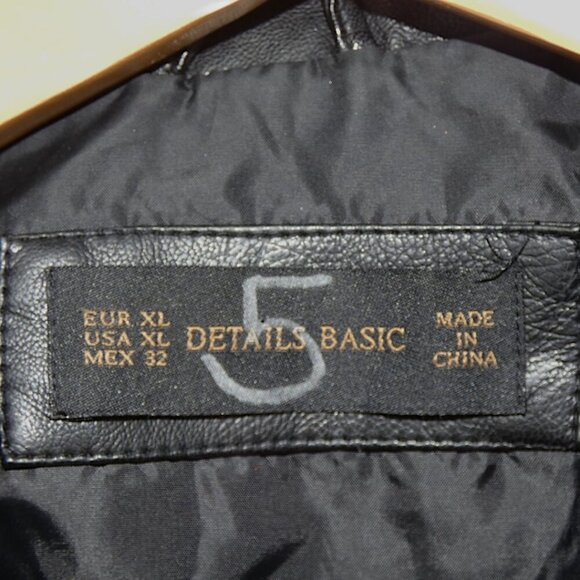 Black Faux Leather Moto Vest Pink Stud Detail – Punk, Y2K, Grunge XL Runs Small - Picture 8 of 8